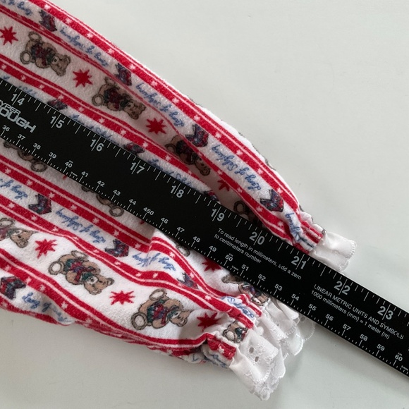 Lanz of Salzburg Flannel Teddy Bear Nightgown Sz M Grannycore Winter Novelty Vtg - Picture 8 of 14